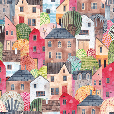Watercolor Forest: Watercolor Neighborhood