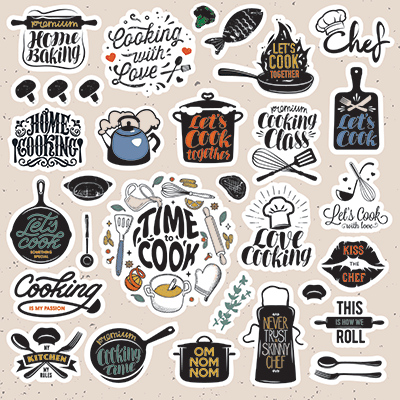 What's Cooking: What's Cooking 12x12 Sticker