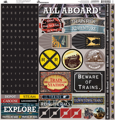 WS All Aboard: All Aboard 12x12 Alpha Sticker