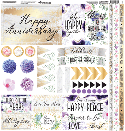 Anniversary Blessings: Anniversary Blessings 12x12 Elements Sticker