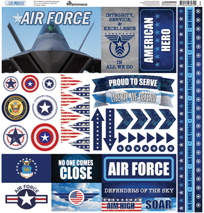 WS Air Force: Air Force 12x12 Elements Sticker