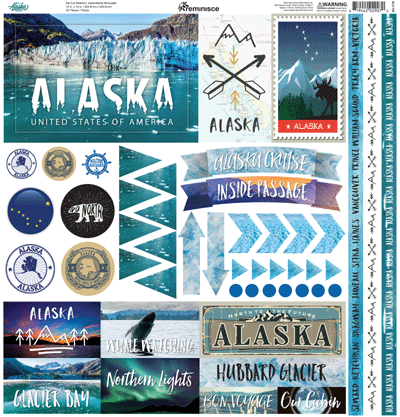 Alaska Cruise: Alaska Cruise 12x12 Sticker