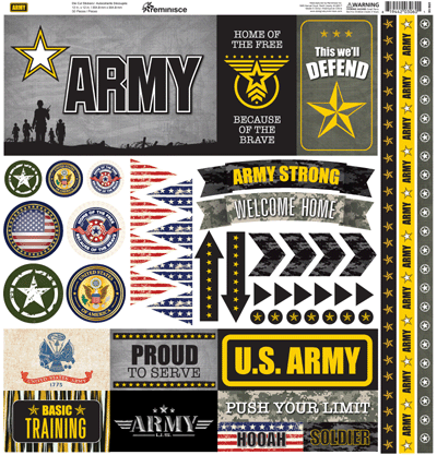 Army: Army 12x12 Elements Sticker