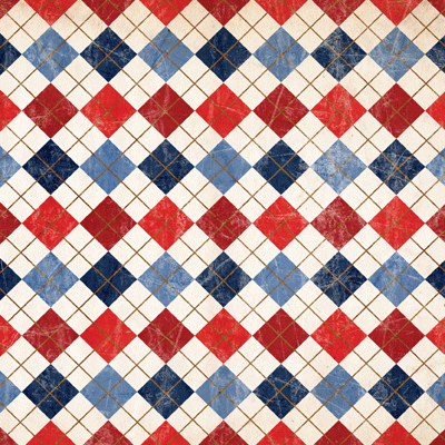 Retro red top and blue