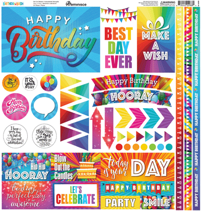 WS Birthday Bash: Birthday Bash 12x12 Elements Sticker