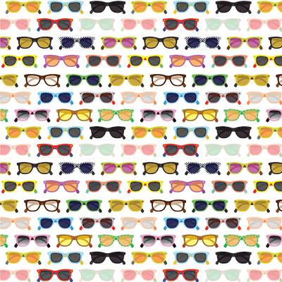 WS Beachin' Sunglasses: Colorful