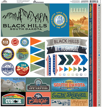 The Black Hills: The Black Hills 12x12 Sticker