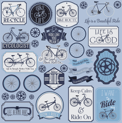 Vintage 2024 bike stickers