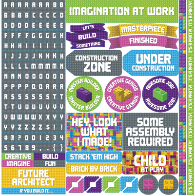 Block Party 2: Block Party 2 12x12 Sticker