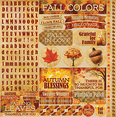 WS Best of Harvest: Best of Harvest 12x12 Alpha Variety Sticker