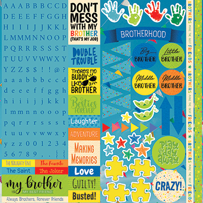 WS Brothers: Brothers 12x12 Sticker