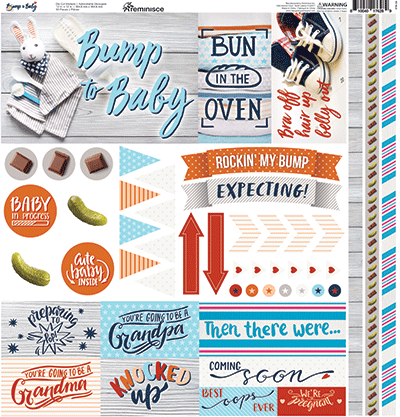 Bump to Baby: Bump to Baby 12x12 Sticker