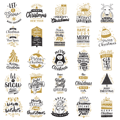 Christmas Greetings: Gold Dots