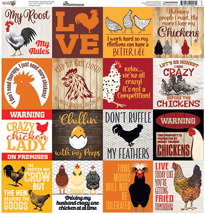 WS Chicken Life: Chicken Life 12x12 Sticker