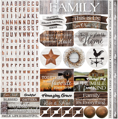 Country Life: Country Life 12x12 Sticker