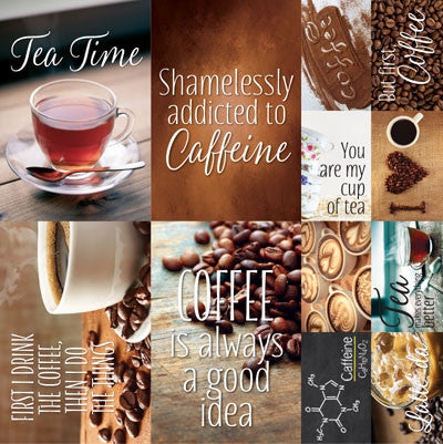 Coffee & Tea: 12x12 Poster Sticker