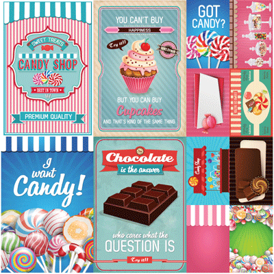 WS Candy Shoppe: 12x12 Poster Sticker