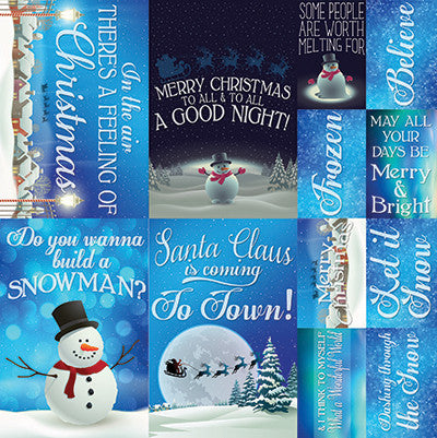 WS Christmas Town: 12x12 Poster Sticker