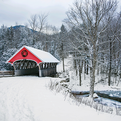 Covered Bridges: Snow Covered