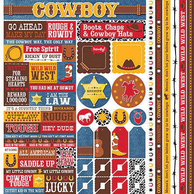 WS Cowboy: 12x12 Multi Sticker