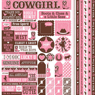 WS Cowgirl: 12x12 Multi Sticker