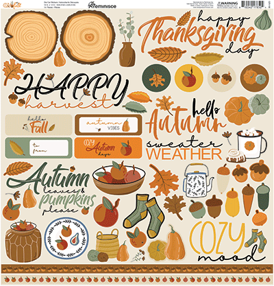 Cozy Fall: Cozy Fall 12x12 Sticker