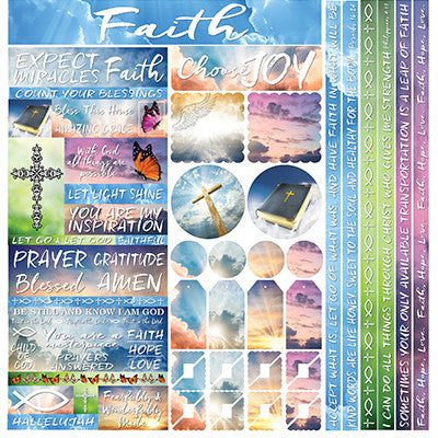 Devoted Faith: Devoted Faith 12x12 Multi Sticker