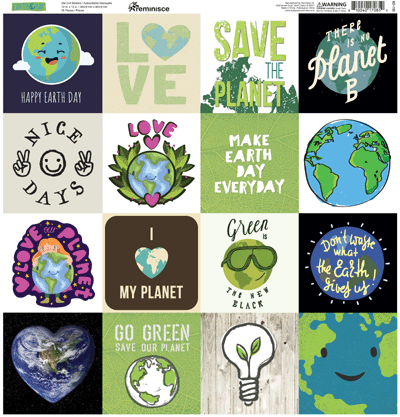 WS Earth Day: Earth Day 12x12 Square Sticker