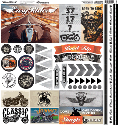 WS Easy Rider: Easy Rider 12x12 Variety Sticker