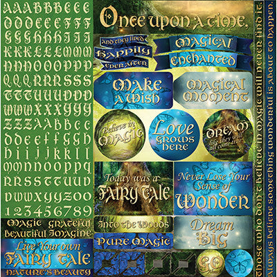 WS Fairy Forest: Fairy Forest 12x12 Alpha Variety Sticker