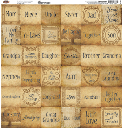 WS Family: Family 12x12 Sticker