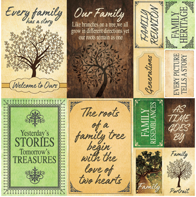Family Tree: 12x12 Poster Sticker