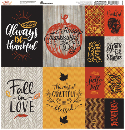 WS Fall Rustica: Fall Rustica 12x12 Poster Sticker