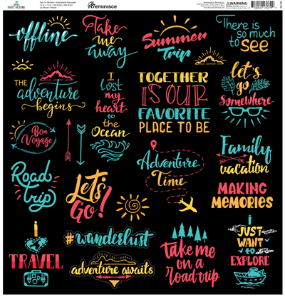 WS Family Vacation: Family Vacation 12x12 Custom Sticker