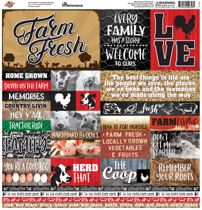 Farm Fresh: Farm Fresh 12x12 Block Sticker