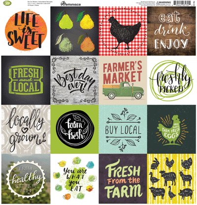 WS Farmers Market: Farmers Market 12x12 Square Sticker