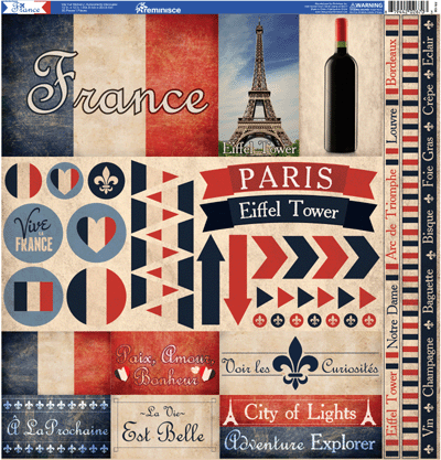 France: France 12x12 Elements Sticker