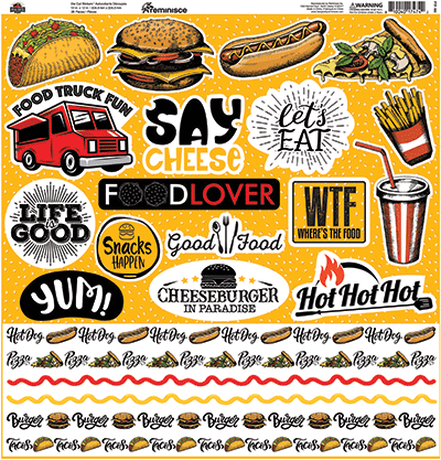 WS Food Truck Fest: Food Truck Fest 12x12 Sticker