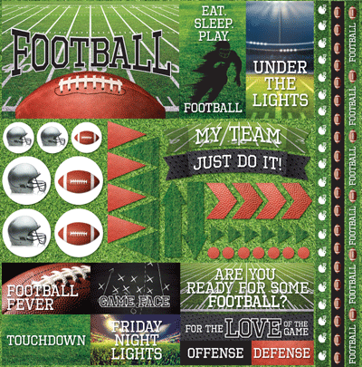 WS Football 2: 12 x 12 Elements Sticker
