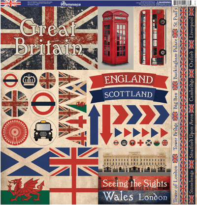 Great Britain: Great Britain 12x12 Elements Sticker