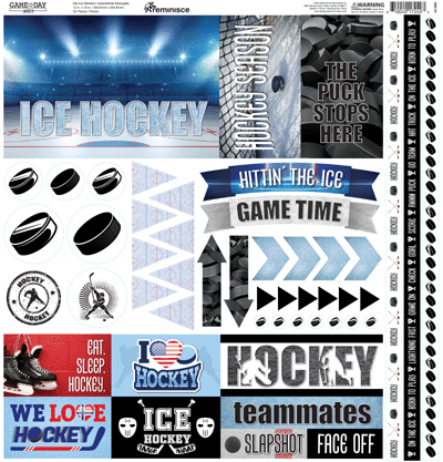 Game Day Hockey: Game Day Hockey 12x12 Sticker