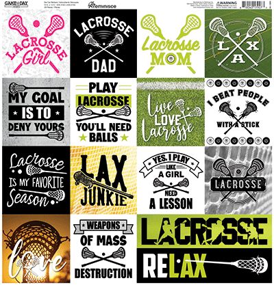 Game Day Lacrosse: Game Day Lacrosse 12x12 Sticker