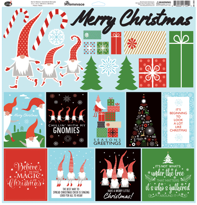 WS Gnome for Christmas: Gnome for Christmas 12x12 Sticker