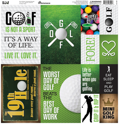 Golf: Golf 12x12 Poster Sticker