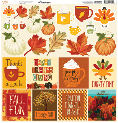 Happy Fall: Happy Fall 12x12 Sticker
