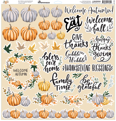 Hello Autumn: Hello Autumn 12x12 Sticker