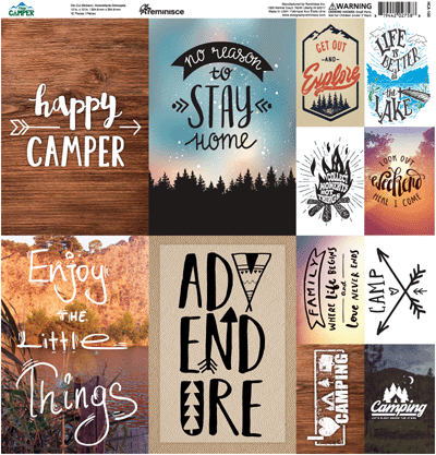 Happy Camper: Happy Camper 12x12 Poster Sticker