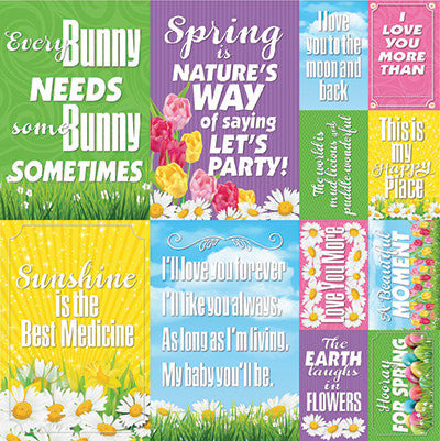 Happy Easter: 12 x 12 Poster Sticker