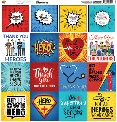 Hero Safe Sticker Hero: Hero 12x12 Sticker - Designs By Reminisce