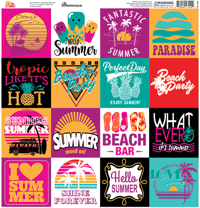 WS Hello Summer: Hello Summer 12x12 Sticker